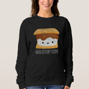 Campfire Group Hug Marshmallow Smores Camping Cam Sweatshirt