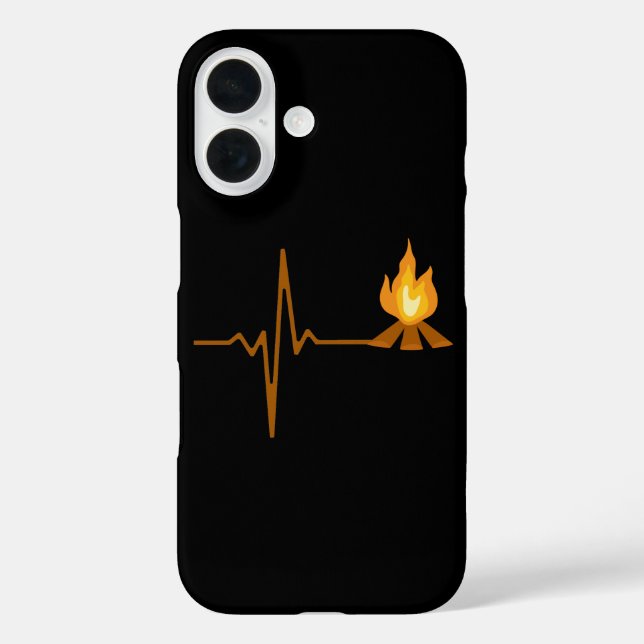 Campfire Heartbeat Camping Case-Mate iPhone Case (Back)
