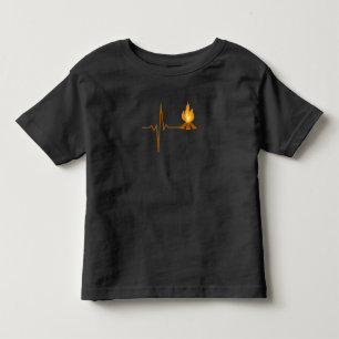 Campfire Heartbeat Camping Toddler T-Shirt