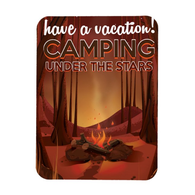 Campfire in the forest. magnet (Vertical)