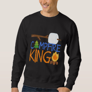 Campfire King Camping Camp Smores Bonfire Dad Hus Sweatshirt