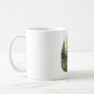 Campfire Lake Escape Mountain Wilderness Camping Coffee Mug