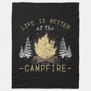 Campfire - Life Is Better By The Campfire Fleece Blanket