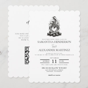 Campfire Love Wedding Invitation