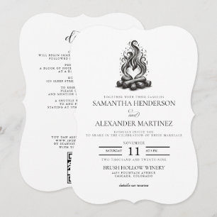 Campfire Love Wedding Invitation