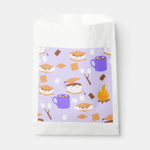 campfire marshmallow chocolate smores purple favour bag