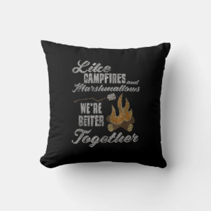 Campfire Marshmallows Better Together Distressed V Cushion
