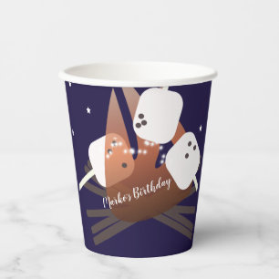 Campfire Marshmallows Stars Camping Outdoor Paper Cups