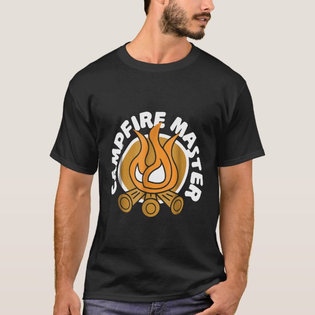 Campfire Master Funny Camping Bonfire T-Shirt (Front)