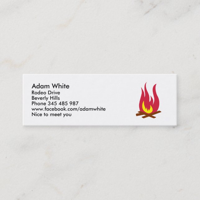 Campfire Mini Business Card (Front)
