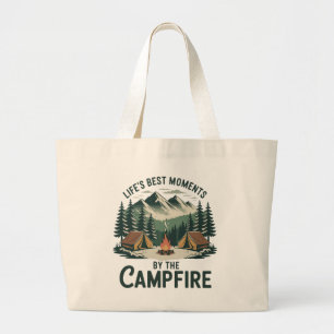 Campfire Moments  Large Tote Bag
