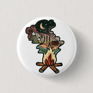 Campfire Night Adventure 3 Cm Round Badge