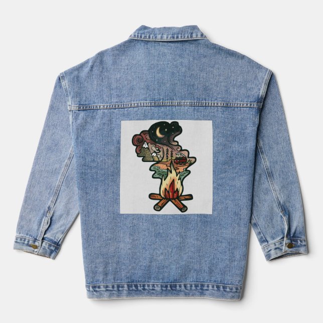 Campfire Night Adventure Denim Jacket (Back)