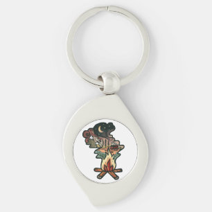 Campfire Night Adventure Key Ring