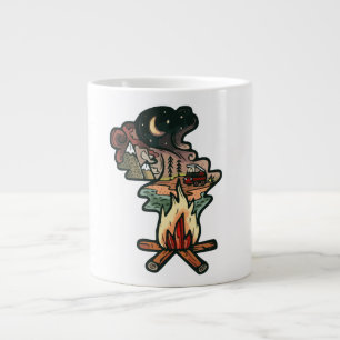 Campfire Night Adventure Large Coffee Mug