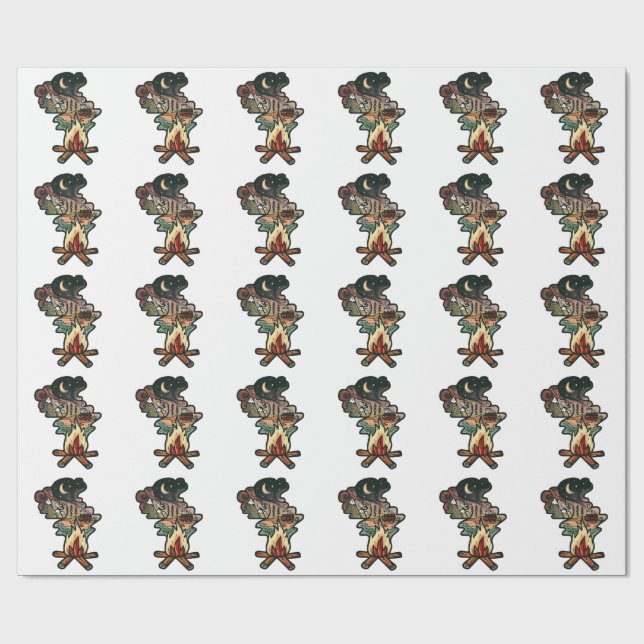 Campfire Night Adventure Wrapping Paper (Flat)