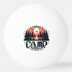 Campfire Nights Amid Pine Forests Ping Pong Ball