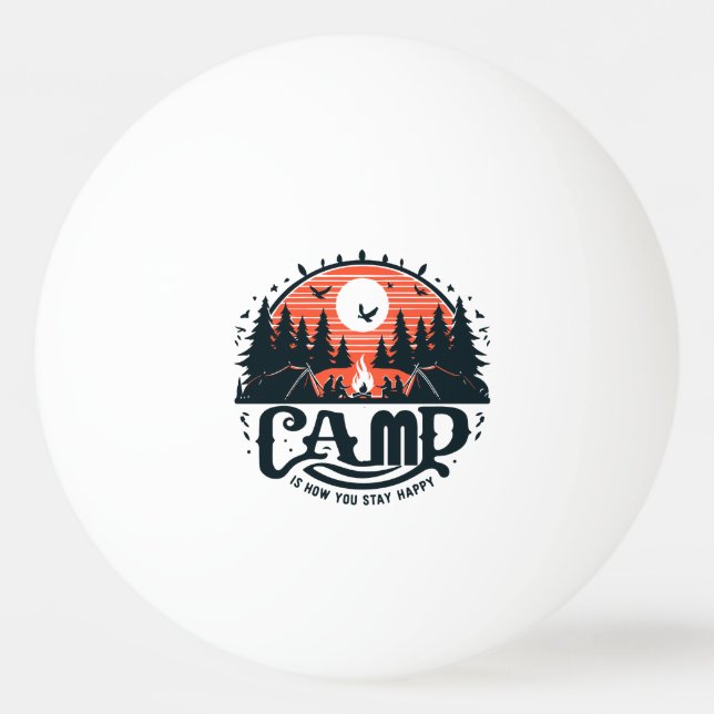 Campfire Nights Amid Pine Forests Ping Pong Ball (Front)