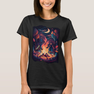 Campfire Outdoor Bushcraft Camping Nature Hiking C T-Shirt