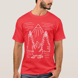 Campfire Outr Hiking Camping girl T-Shirt