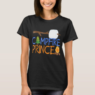 Campfire Prince Camping Kids Boys Camp Smores Bon T-Shirt