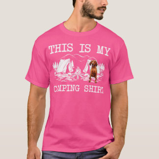 Campfire Redbone Coonhound Dog This Is My Camping T-Shirt