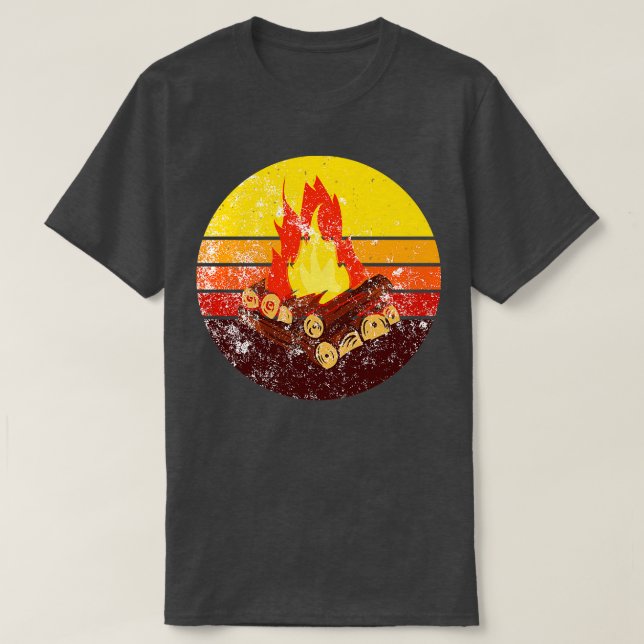 Campfire Retro Vintage 1 T-Shirt (Design Front)