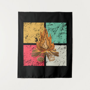 Campfire Retro Vintage Tapestry