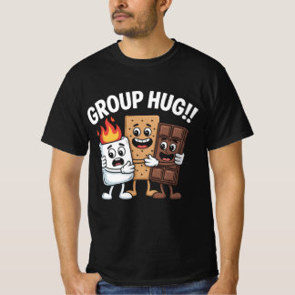 Campfire S’mores Vibes Funny Group Hug Camping Tee