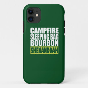 Campfire Sleeping Bag Bourbon Shenandoah iPhone 11 Case