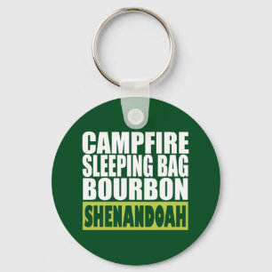 Campfire Sleeping Bag Bourbon Shenandoah Key Ring