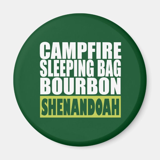 Campfire Sleeping Bag Bourbon Shenandoah Magnet (Front)