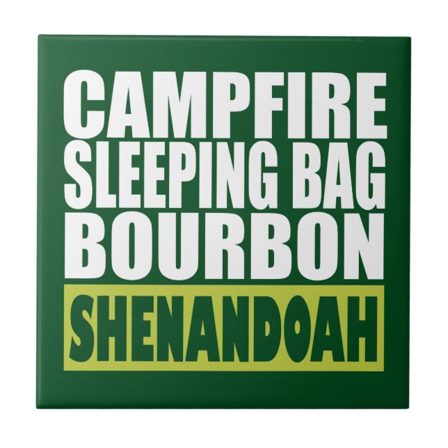 Campfire Sleeping Bag Bourbon Shenandoah Tile (Front)