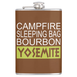 Campfire Sleeping Bag Bourbon Yosemite Hip Flask