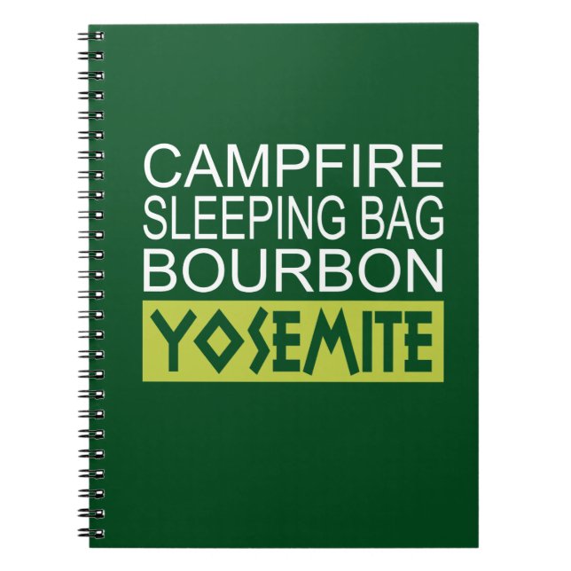 Campfire Sleeping Bag Bourbon Yosemite Notebook (Front)
