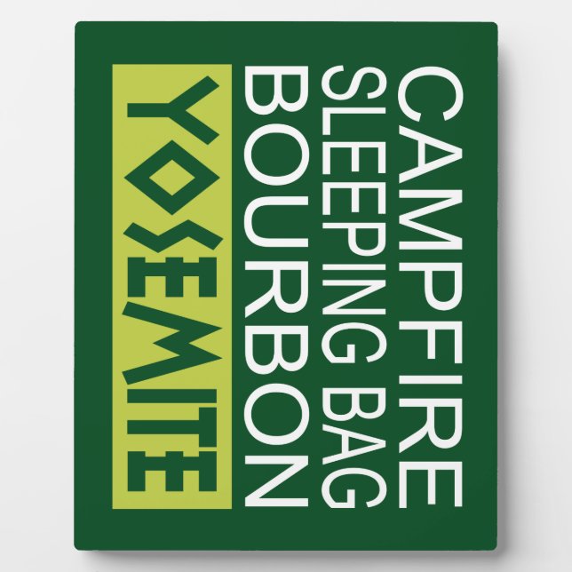 Campfire Sleeping Bag Bourbon Yosemite Plaque (Front)