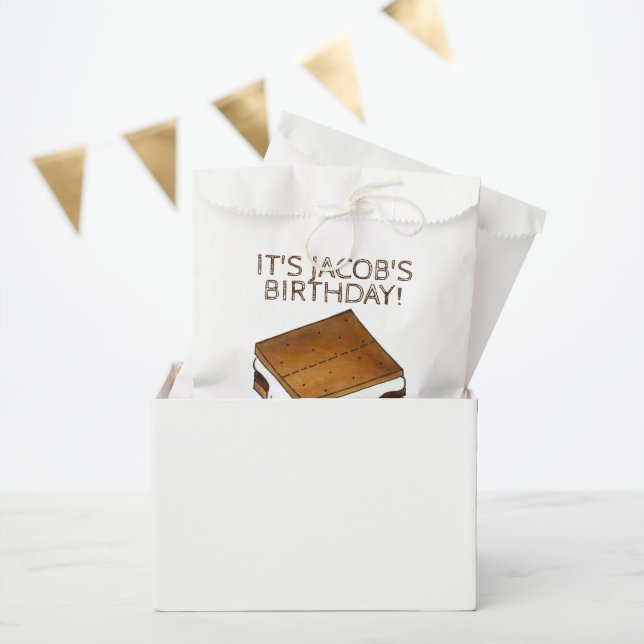 Campfire S'mores Marshmallow Smores Birthday Party Favour Bag (Party)