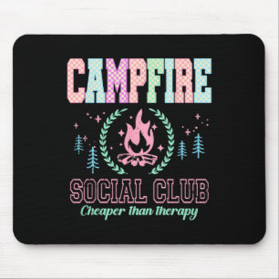 Campfire Social Club Funny Camping Lover Mouse Pad