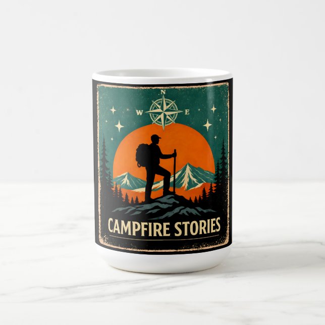 Campfire Stories – Night Fire Nature Memory Coffee Mug (Center)
