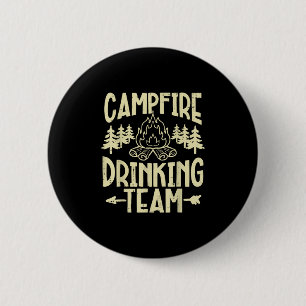 Campfire Team Camping Funny Camp Camper Dad Men Wo 6 Cm Round Badge