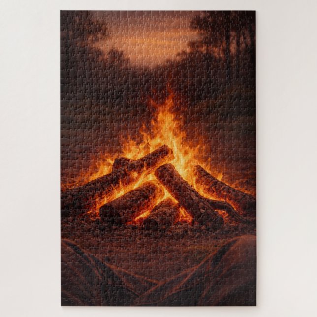 Campfire Thoughts | Fireside Art | Puzzle (Vertical)