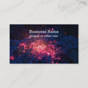 Campfire with Burning Embers Business Card