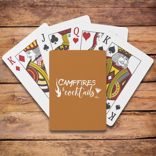 Campfires and Cocktails Camping Drinking Playing Cards (Creator Uploaded)