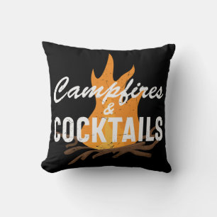 Campfires And Cocktails Cushion