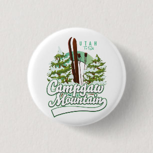 Campgaw Mountain Utah Ski logo 3 Cm Round Badge