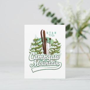 Campgaw Mountain Utah Ski logo Postcard