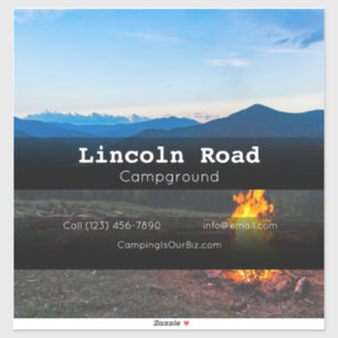 Campground company vehicle adverting business