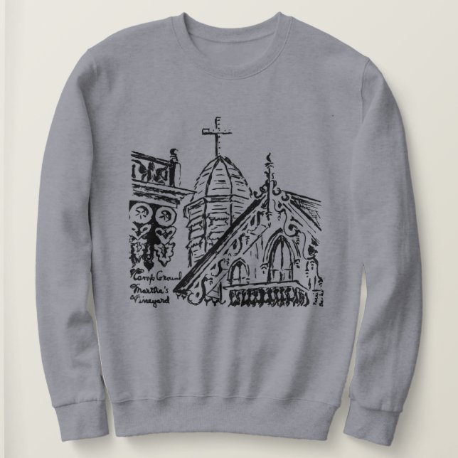 Campground Motif by Babbie - Martha's Vineyard Sweatshirt (Design Front)