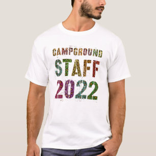 CAMPGROUND STAFF 2022 Leopard Print Summer Counsel T-Shirt