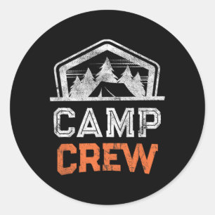 Campground Staff Camp Crew Summer Cousins Camping Classic Round Sticker